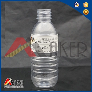 Factory supply clear empty PET 330ml round shape plastic juice bottle