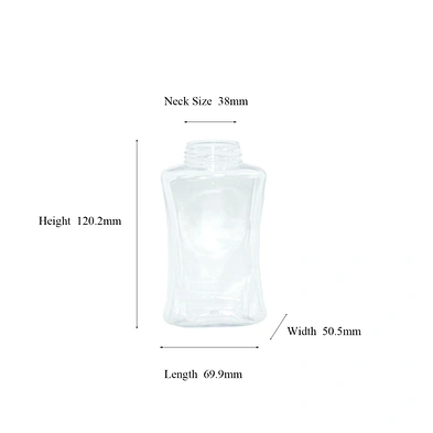 Factory Wholesale 270ml PET Transparent Plastic Bottle With White Lotion Pump