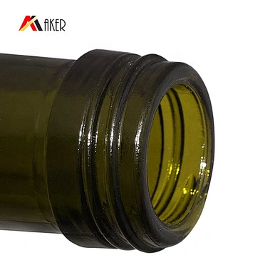 New arrival wholesale 750ml matte dark green square olive oil glass bottle