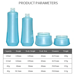 luxury fashion personal care glass pacakging skin care lotion cream glass custom bottles and jars packaging set
