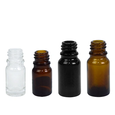 Wholesale Custom Printing Amber 10ml Clear Black Essential Oil Dropper Serum Glass Bottle
