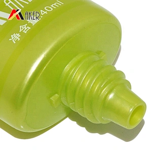 Hot sale empty green 40ml LDPE plastic cosmetic sunscreen cream tube packaging with gold aluminum covered screw cap