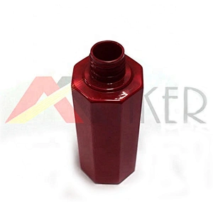 150ml Empty Red color Unique Shape PET Plastic Cosmetic Lotion Shampoo Bottle