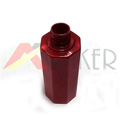 150ml Empty Red color Unique Shape PET Plastic Cosmetic Lotion Shampoo Bottle