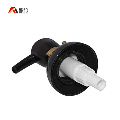 New design 24/410 black clip lock lotion pump with yellow clip for cosmetic lotion bottle