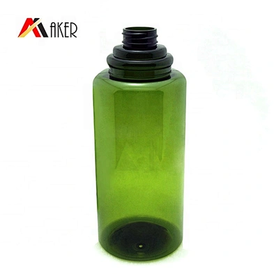Green Amber plastic empty 1 liter PET luxury shampoo bottle packaging