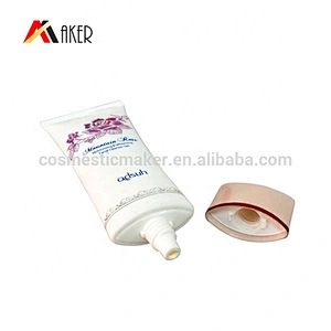 China manufacturer 200ml white oval plastic packaging tube empty cosmetic tube with cap