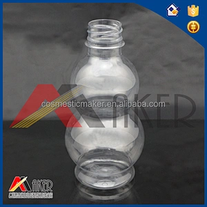 Unique design PET gourd shape plastic bottle for mineral water