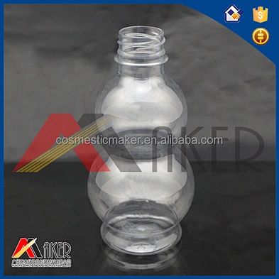 Unique design PET gourd shape plastic bottle for mineral water