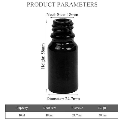 amber clear black bottle essential oil dropper glass bottle personal care packaging skincare 10ml serum black bottle