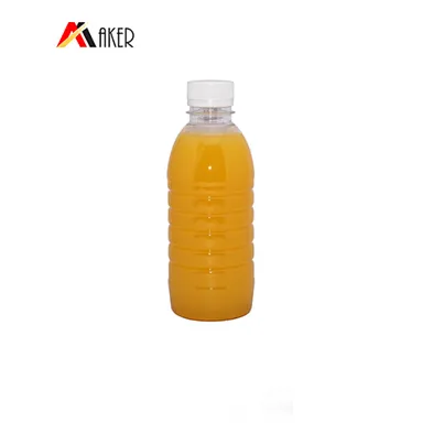 Custom Creative Biodegradable Clear Empty 350ml Plastic Pet Mineral Water Juice Bottle with Screw Cap