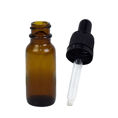 wholesale 15ml dropper serum bottle personal care packaging skin care massage essential oil brown glass bottle