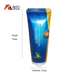 Factory price empty 25ml aluminum laminated hand cream tube packaging with screw cap