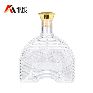 China supplier 700ml empty crystal glass wine bottle packaging for XO brandy