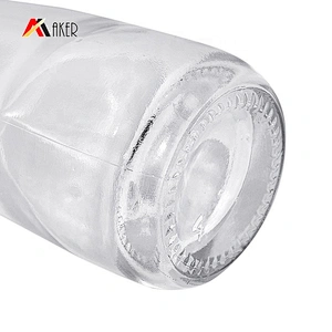 Factory 300ml clear empty classical sparkling wine glass bottle with aluminum screw cap