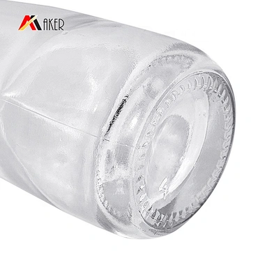 Factory 300ml clear empty classical sparkling wine glass bottle with aluminum screw cap
