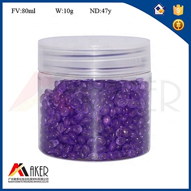 Empty transparent 50ml wide mouth plastic PET cream jar cosmetic container with screw top lid