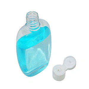 empty 100ml clear plastic flip top cap hand wash hair shampoo body lotion pet bottle