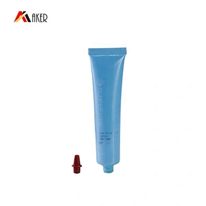 Cosmetic 25ml plastic round LDPE eye cream tube packaging with nozzle plug