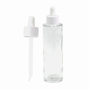 cosmetic glass bottle essential oil packaging personal care clear child proof dropper bottle