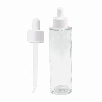 cosmetic glass bottle essential oil packaging personal care clear child proof dropper bottle