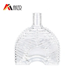 China supplier 700ml empty crystal glass wine bottle packaging for XO brandy