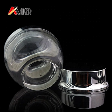China factory custom 20ml 30ml 50ml clear round shape  face cream glass jar with screw top lid