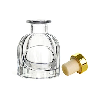 50ml New Design Car Perfume Empty Luxury Glass Frosted Aromatherapy Reed Diffuser Bottles with Caps and Box