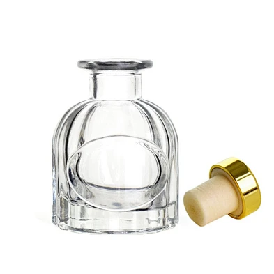 50ml New Design Car Perfume Empty Luxury Glass Frosted Aromatherapy Reed Diffuser Bottles with Caps and Box