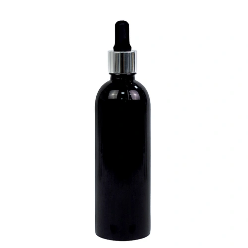 guangzhou factory 90ml 3oz dropper bottle personal care packaging black boston glass bottle for essential oil