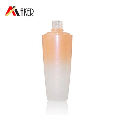 Wholesale stock Painted pearl color oval 30g 50g 100g 120g cosmetic glass lotion bottle with gold cream pump