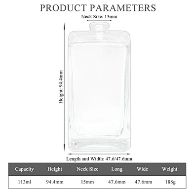 OEM Custom Factory Best Price Wholesale Fragrance Cosmetic Perfume Empty Continuous 113ml Glass Fine Mist Spray Bottle