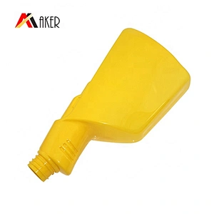 Facoty price custom shape yellow 500ml empty PET plastic bottle for liquid detergent