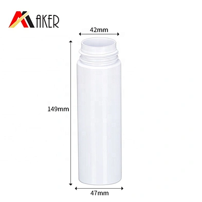 30ml 200ml round shape Cosmetic facial face wash plastic empty white airless foam pump bottle with brush
