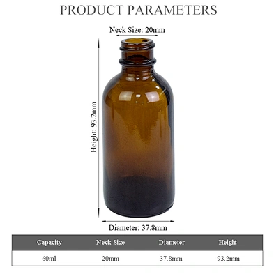 factory price glass bottle 2oz personal care essential oil packaging amber massage dropper 60ml glass bottle