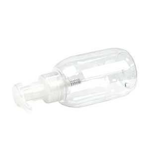 in stock 500ml white transparent foam bottle clear shampoo shower gel pet plastic bottle