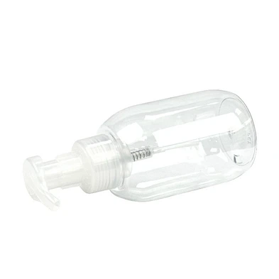 in stock 500ml white transparent foam bottle clear shampoo shower gel pet plastic bottle