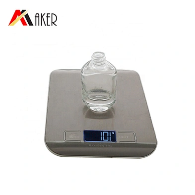 Luxury 30ml clear round cosmetic lotion glass cream bottle with electroplated silver dropper