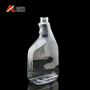 700ml Transparent PET Clear Detergent Plastic Bottle With Trigger