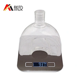 China factory 700ml special shape clear xo brandy glass wine bottle with aluminum covered cork