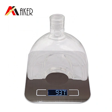 China factory 700ml special shape clear xo brandy glass wine bottle with aluminum covered cork