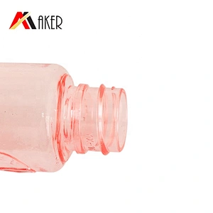 High quality luxury semi-transparent pink 35ml plastic PET bottle for skincare toner serum