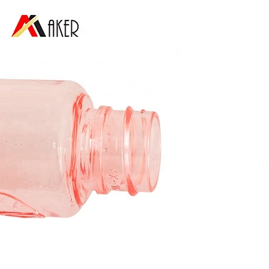High quality luxury semi-transparent pink 35ml plastic PET bottle for skincare toner serum