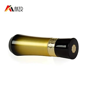 100ml black gradient gold bottle packaging personal skincare face cream cosmetic lotion pump cosmetic glass bottle