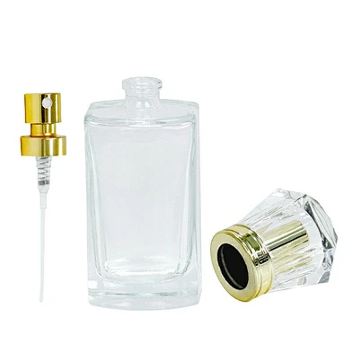 factory price 50ml glass bottle perfume packaging paresonal care packaging mist spray bottle