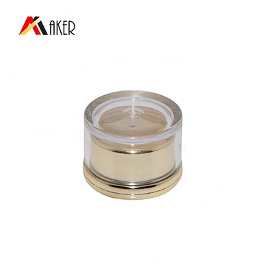 Wholesale price high quality gold color round plastic acrylic screw cap for cosmetic packaging