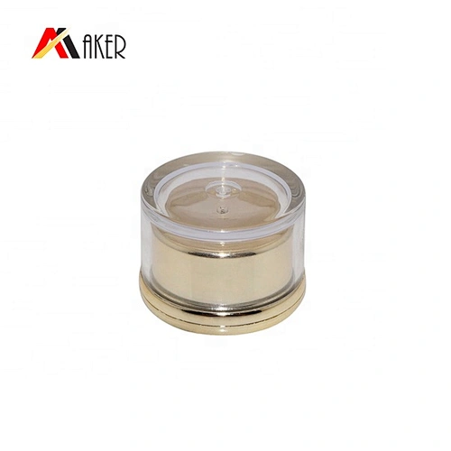 Wholesale price high quality gold color round plastic acrylic screw cap for cosmetic packaging