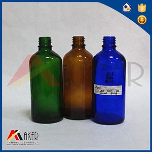 Empty colorful frosted round Cosmetic essential Oil glass bottles packaging with dropper