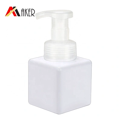 Cosmetic Hand Wash Liquid Soap Botte PET Plastic in Stock Square White and Clear 250ml Shampoo Screen Printing Personal Care