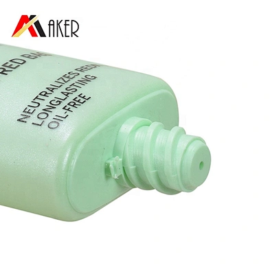 Empty pearl matte green super flat 25ml cosmetic foundation CC BB cream packaging tube with screw cap